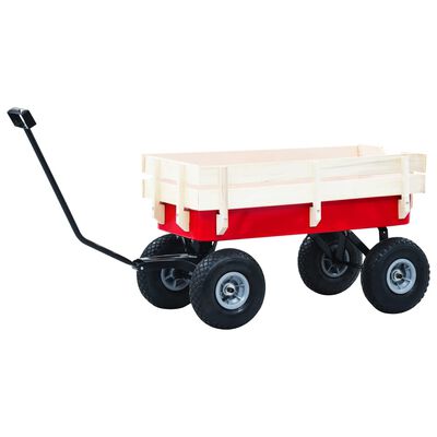 vidaXL Ročni voziček 150 kg rdeč