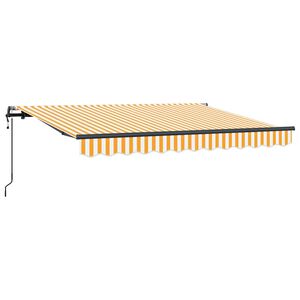 vidaXL Retraktilna tenda Rumena 300 x 200 cm blago