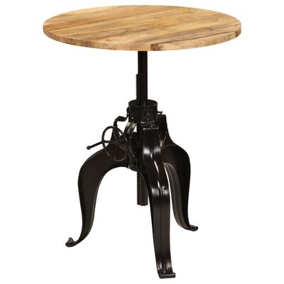 vidaXL Barska miza iz trdnega mangovega lesa 75x(76-110) cm