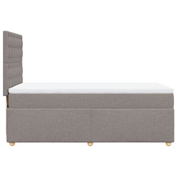 vidaXL Box spring postelja z vzmetnico taupe 80x200 cm blago