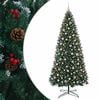 vidaXL Umetno božično drevesce s tečaji in okraski 400 cm 600 LED