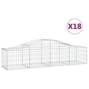 vidaXL Obokane gabion ko&scaron;are 18 kosov 200x50x40/60 cm pocinkano železo
