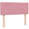 vidaXL Box Spring postelja z vzmetnico Pink 120x220 cm Velvet