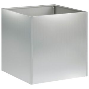 vidaXL Vrtni lonček Srebrna 35 x 35 x 35 cm Pocinkano jeklo