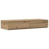 vidaXL Posteljni predali s predalom Umetni hrast 100 x 36,5 x 16,5 cm