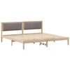 vidaXL Konstrukcija postelje Taupe 200 x 200 cm Masivno borovo les