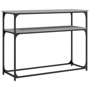 vidaXL Konzolna mizica siva sonoma 100x35,5x75 cm inženirski les