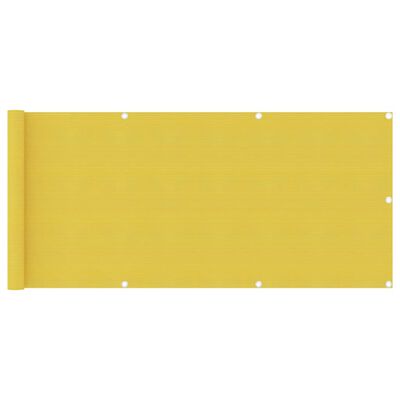 vidaXL Balkonsko platno rumeno 75x300 cm HDPE