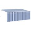 vidaXL Vlečna tenda Modra 350 x 200 cm blago