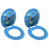 vidaXL Deska za WC &scaron;koljko s pokrovom 2 kosa mediapan globoko morje