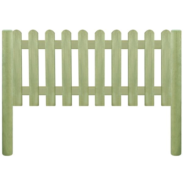 vidaXL Ograja iz impregnirane borovine 5,1 m 80 cm 6/9 cm