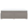 vidaXL Box spring postelja z vzmetnico taupe 120x200 cm blago