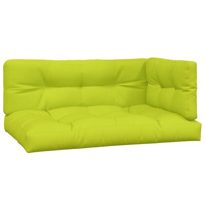 vidaXL Blazine za kavč iz palet 3 kosi svetlo zelene