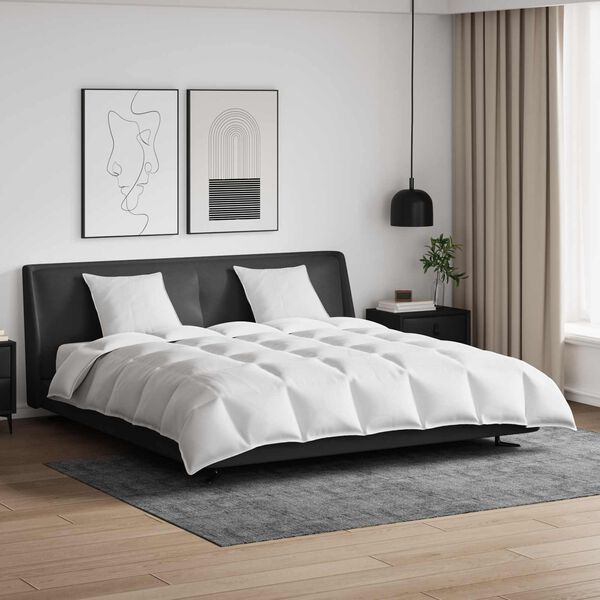 vidaXL Komplet odej z blazino 3 pcs Bela Perje