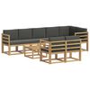 vidaXL Zunanja garnitura za sedenje 9 pcs Bela in antracit Poliester