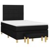 vidaXL Box spring postelja z vzmetnico črna 120x190 cm blago