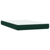 vidaXL Box Spring postelja z vzmetnico Temno zelena 120x220 cm Velvet