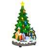 vidaXL Glasbeno božično drevesce SALO 16 x 15 x 27,5 cm Smola Zelena