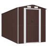 vidaXL Vrtna lopa temno rjava 192x440x223 cm pocinkano jeklo