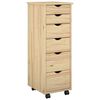 vidaXL Gležnji kabinet 34 x 39 x 93,5 cm Masivno borovo les Rjava
