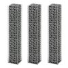 vidaXL Gabion 3 kosi pocinkana žica 25 x 25 x 150 cm