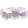 vidaXL Vrtna sedežna garnitura 10-delna z blazinami siv poli ratan