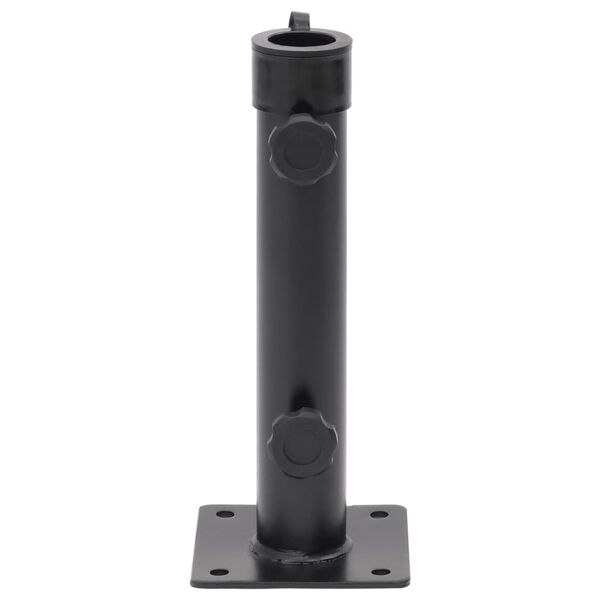 vidaXL Podstavek za senčnik za &Oslash;38/48 mm drog mat črno jeklo