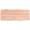 vidaXL Mizna plo&scaron;ča sv. rjava 100x40x(2-4)cm obdelana trdna hrastovina