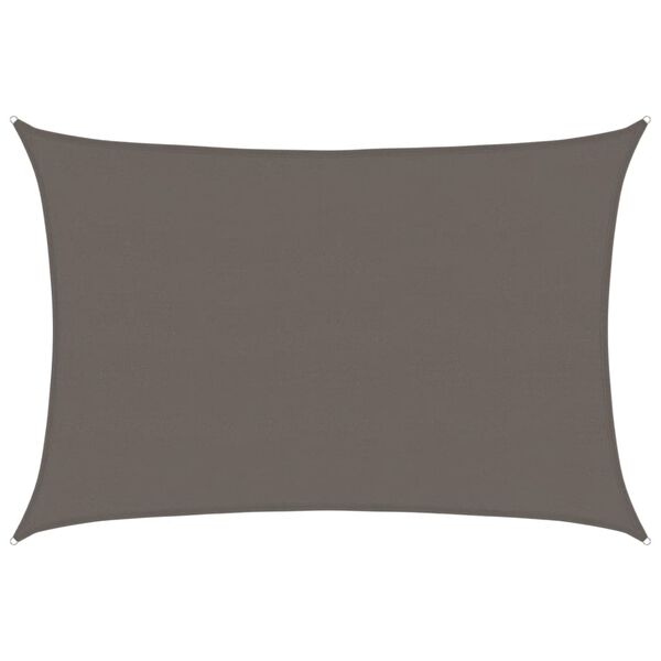 vidaXL Senčno jadro 160 g/m&sup2; antracitno 5x6 m HDPE