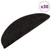 vidaXL Preproge za stopnice samolepilne 30 kosov antracit 56x17x3 cm