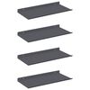 vidaXL Ležeča polica 4 pcs Antracit 40 x 18 x 2,5 cm Jeklo