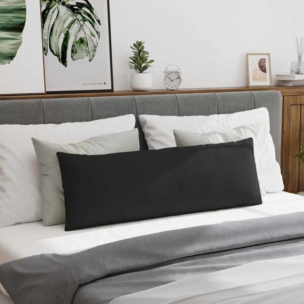 vidaXL Blazine za kavč 2 pcs Črna 120 x 40 cm blago