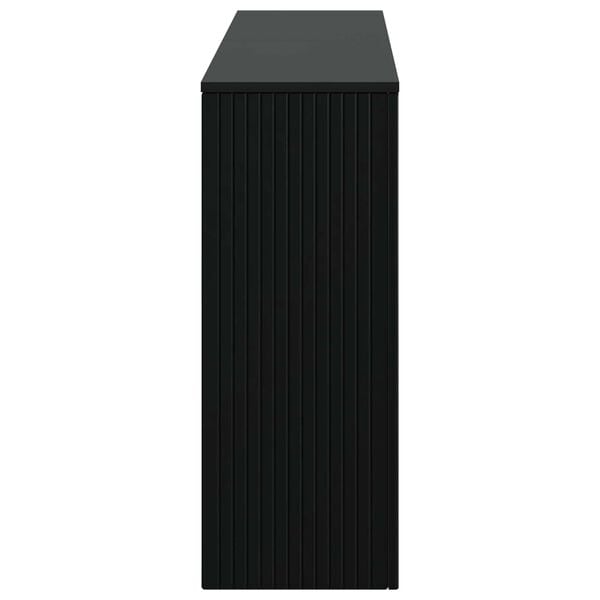 vidaXL Konzolna miza Črtasto Črna 155 x 29 x 74 cm Konstruirano leseno