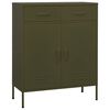 vidaXL Omara za shranjevanje olivno zelena 80x35x101,5 cm jeklo