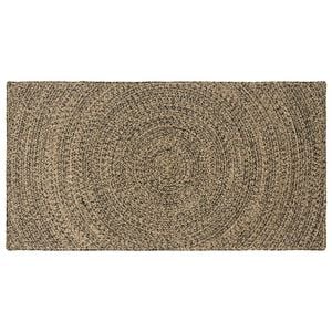 vidaXL Preproge za povr&scaron;ine Naravna in črna 60 x 110 cm Juta