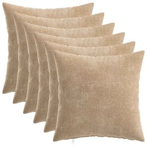 vidaXL Blazina 6 kos HEERLEN Taupe 30 x 30 cm Kovinska tkanina