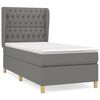 vidaXL Box spring postelja z vzmetnico temno siva 90x200 cm blago