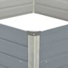 vidaXL Dvignjeno Vrtno Korito 129x129x45 cm Pocinkano Jeklo Sive Barve