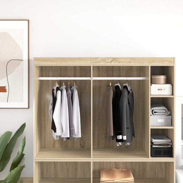 vidaXL Palica za omaro 2 pcs srebrna 764 x 15 x 29 mm