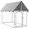 vidaXL Zunanji pasji boks s streho 200x100x150 cm