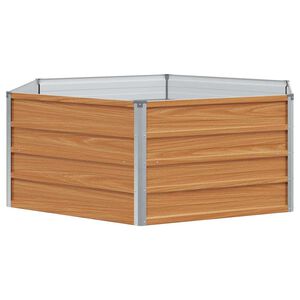 vidaXL Povi&scaron;ana vrtna gredica Izgled lesa 129 x 129 x 45 cm