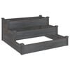 vidaXL Vrtna visoka greda siva 120x120x56 cm trden les jelke