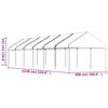 vidaXL Paviljon s streho bel 13,38x4,08x3,22 m polietilen