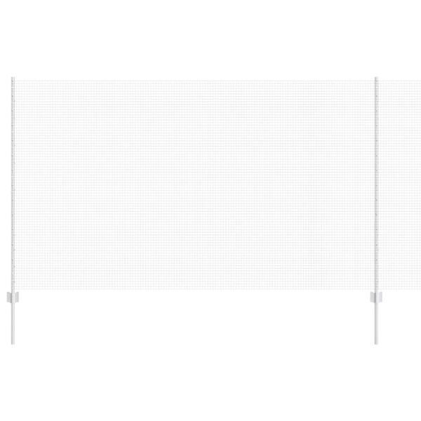 vidaXL Ograja s stebrom srebrna 1,4 x 50 m Jeklo