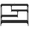 vidaXL Konzolna miza Črna Orehovina 100 x 30 x 75 cm Konstruiran les