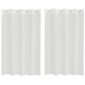 vidaXL Voile zavese z vponkami 2 kosa bela
