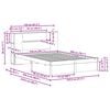 vidaXL Posteljni okvir s shranjevanjem in naslonjali z vzglavjem 2 pcs