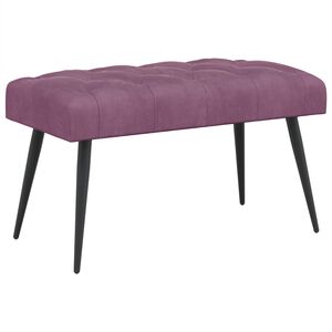vidaXL Klop s gumbnim oblazinjenjem Vijolična 80 x 40 x 46 cm Žamet