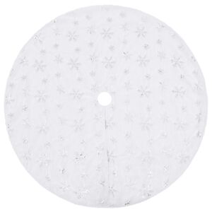 vidaXL Luksuzno krilo za božično drevo belo 90 cm umetno krzno