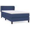 vidaXL Box spring postelja z vzmetnico modra 100x200 cm blago